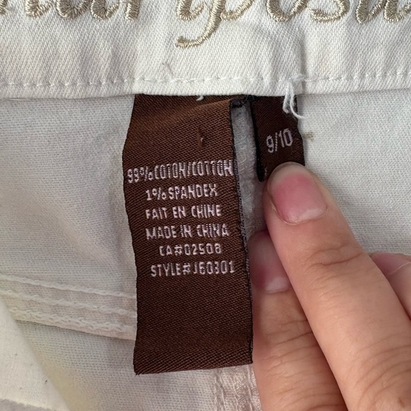 Mariposa, size 9/10, COTTON white denim fitted skirt with back hem slit - Picture 6 of 6